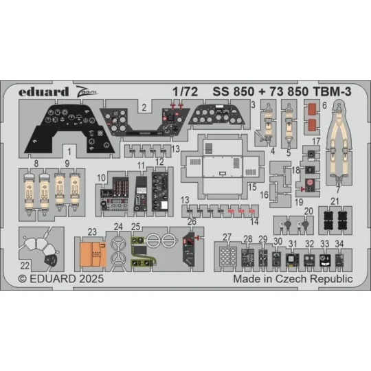 TBM-3 HOBBY BOSS, 1/72 - Eduard Accessories SS850