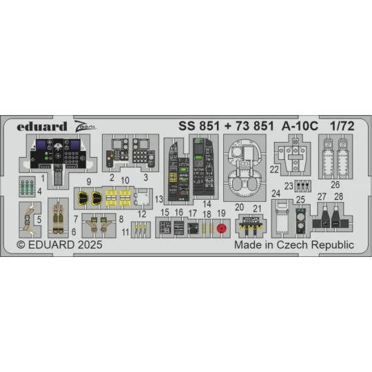 A-10C GREAT WALL HOBBY, 1/72 - Eduard Accessories SS851 A-10C GREAT WALL HOBBY, 1/72 - Eduard Accessories SS851