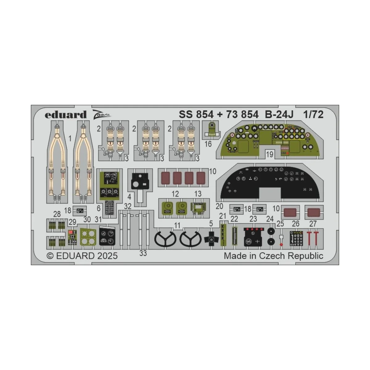 B-24J HASEGAWA, 1/72 - Eduard Accessories SS854 B-24J HASEGAWA, 1/72 - Eduard Accessories SS854