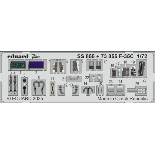 F-35C 1/72 for Tamiya, 1/72 - Eduard Accessories SS855 F-35C 1/72 for Tamiya, 1/72 - Eduard Accessories SS855