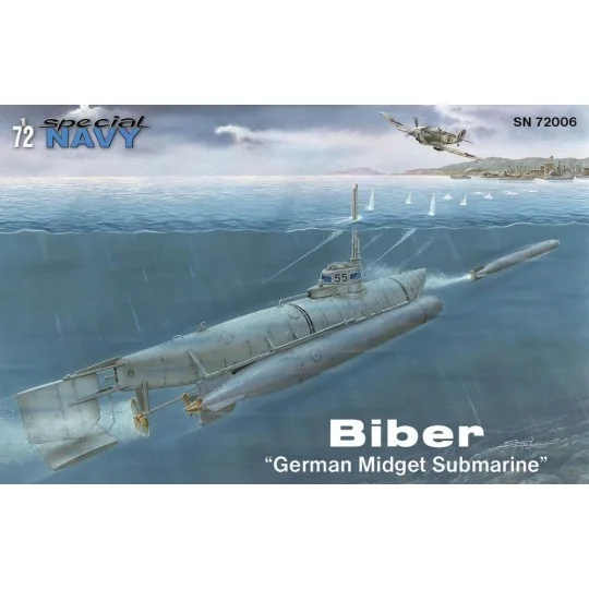 Kleinkampfbände Biber"German Midget Submarine", 1/72 - MPM 100-SN72006