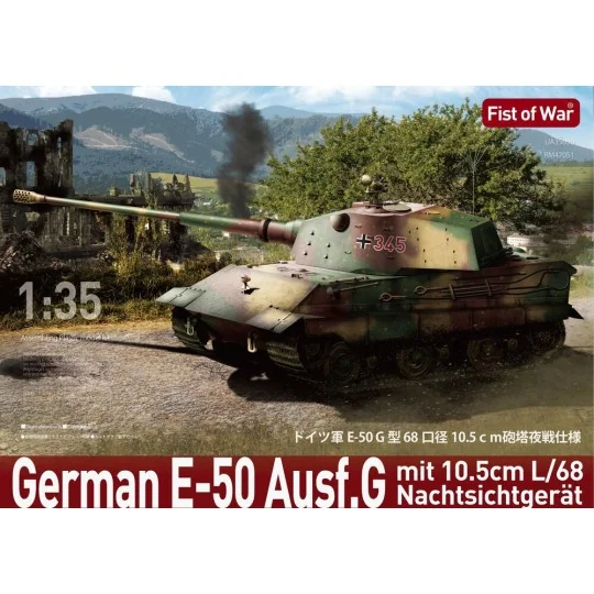 Fist of War German E50 Ausf.G with L68 10.5cm gun tank, 1/35 - Mode...