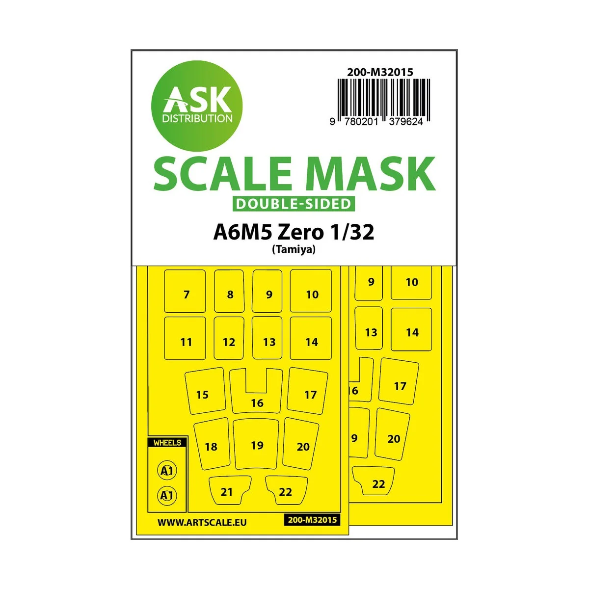 A6M5 Zero double-sided express masks for Tamiya, 1/32 - Art Scale K...