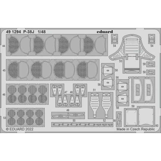 P-38J, 1/48 - Eduard Accessories 491294