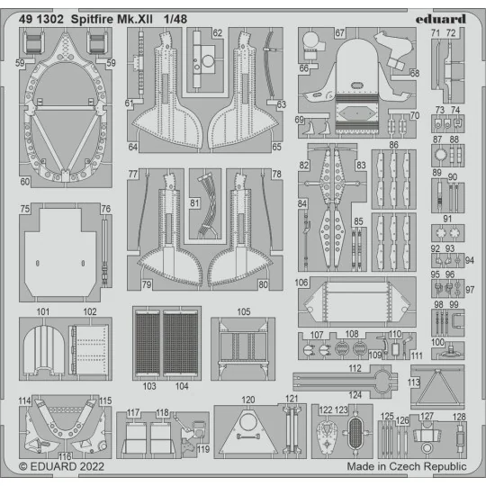 Spitfire Mk.XII for AIRFIX - Eduard Accessories 491302