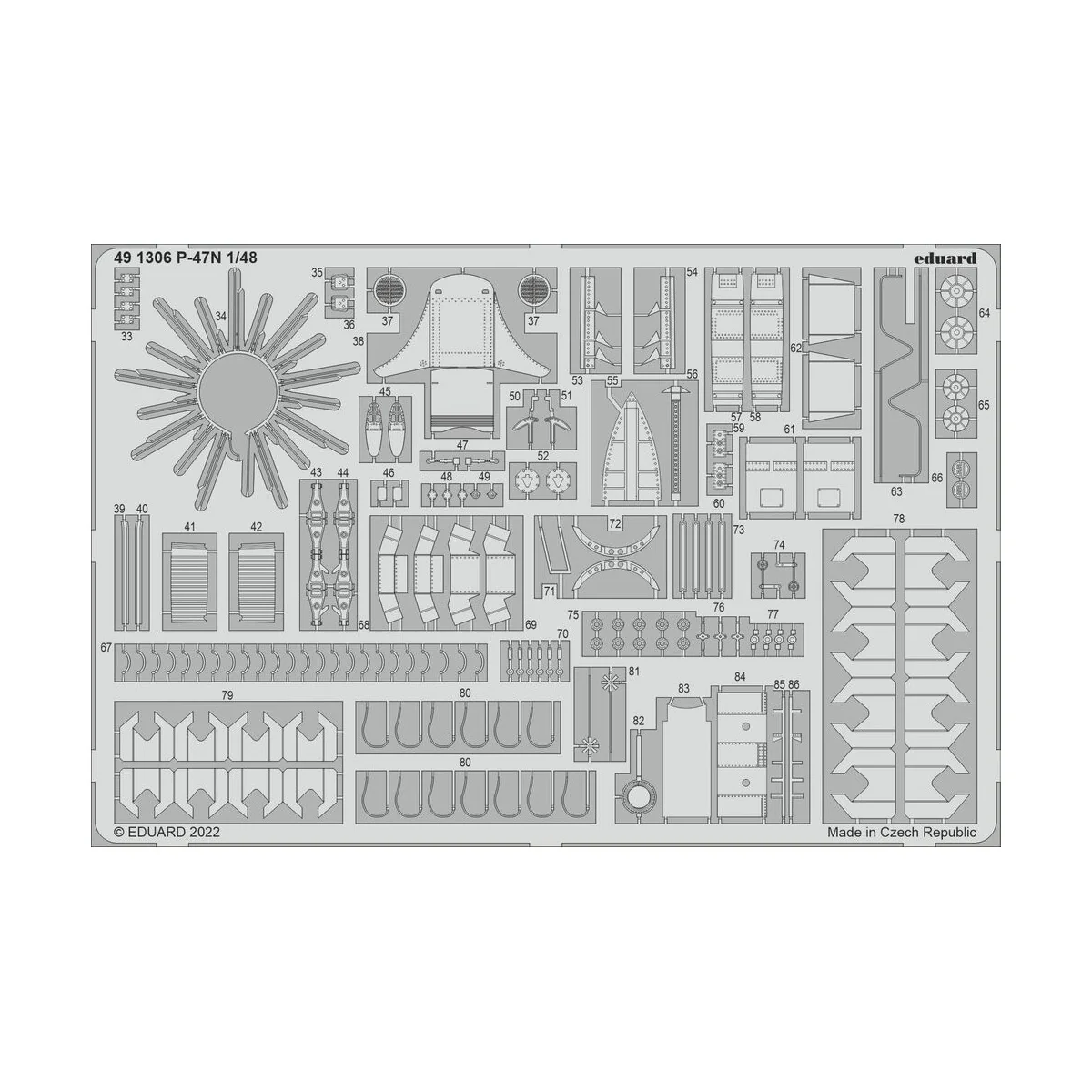 P-47N for ACADEMY, 1/48 - Eduard Accessories 491306 P-47N for ACADEMY, 1/48 - Eduard Accessories 491306