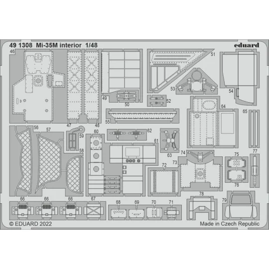 Mi-35M interior for ZVEZDA - Eduard Accessories 491308