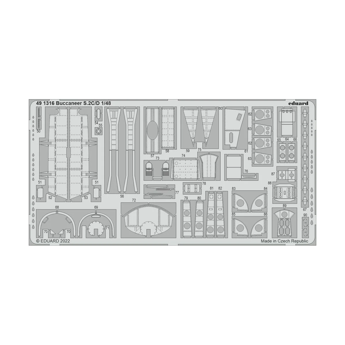 Buccaneer S.2C/D for AIRFIX, 1/48 - Eduard Accessories 491316