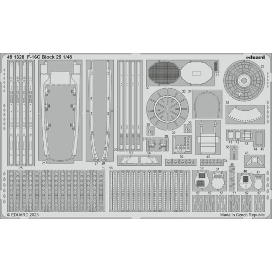 F-16C Block 25 1/48 for KINETIC, 1/48 - Eduard Accessories 491328