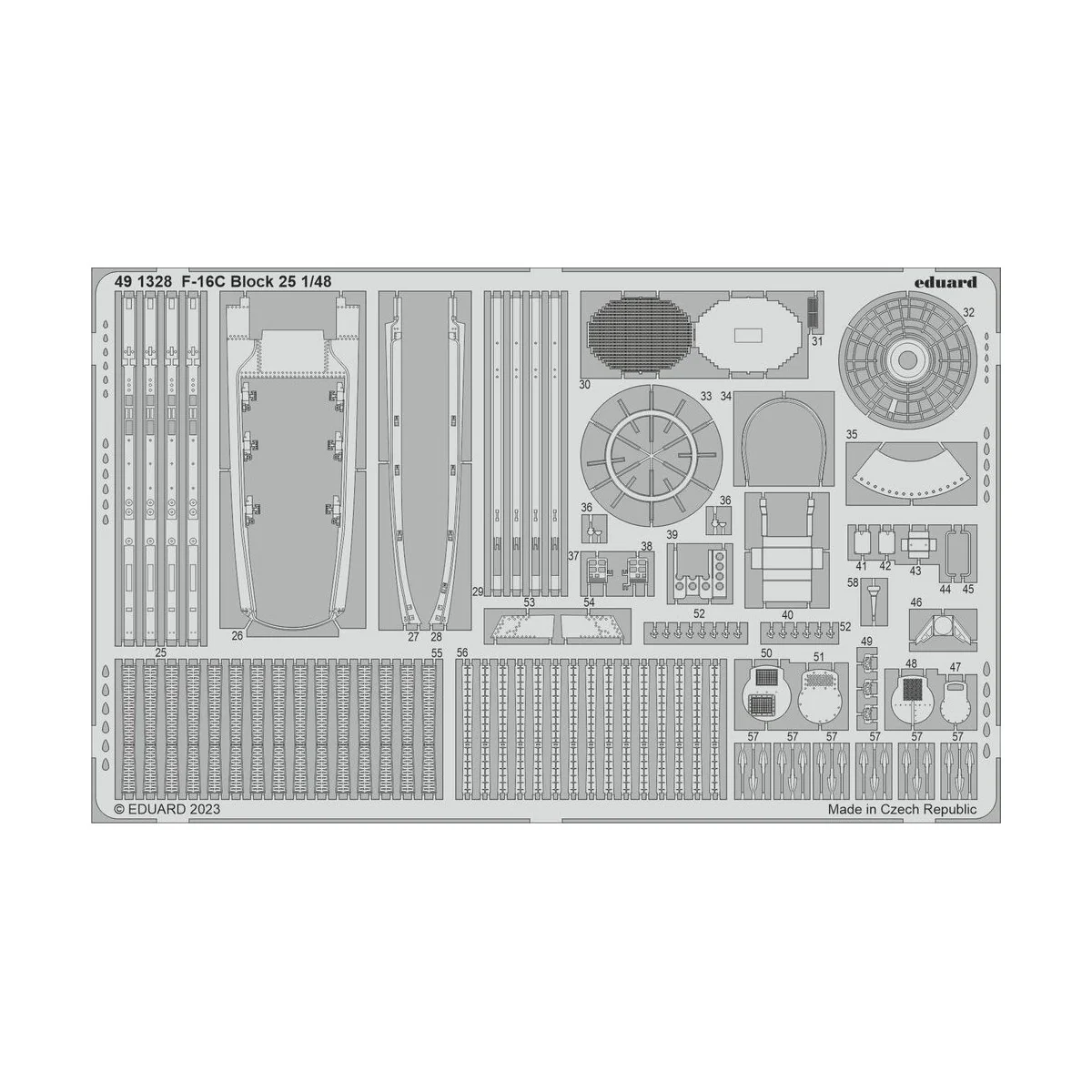 F-16C Block 25 1/48 for KINETIC - Eduard Accessories 491328