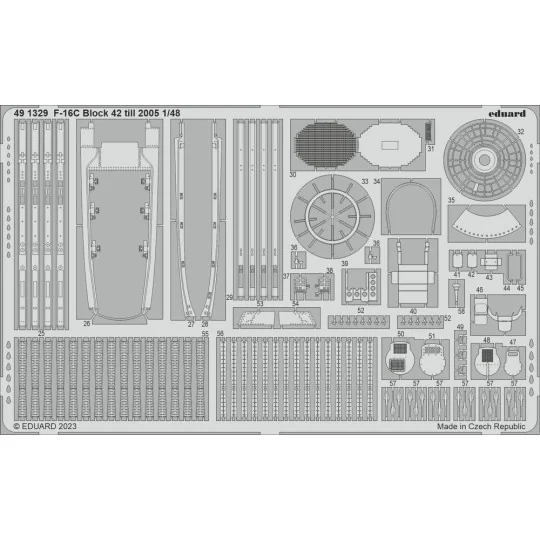 F-16C Block 42 till 2005 1/48 for KINETIC - Eduard Accessories 491329