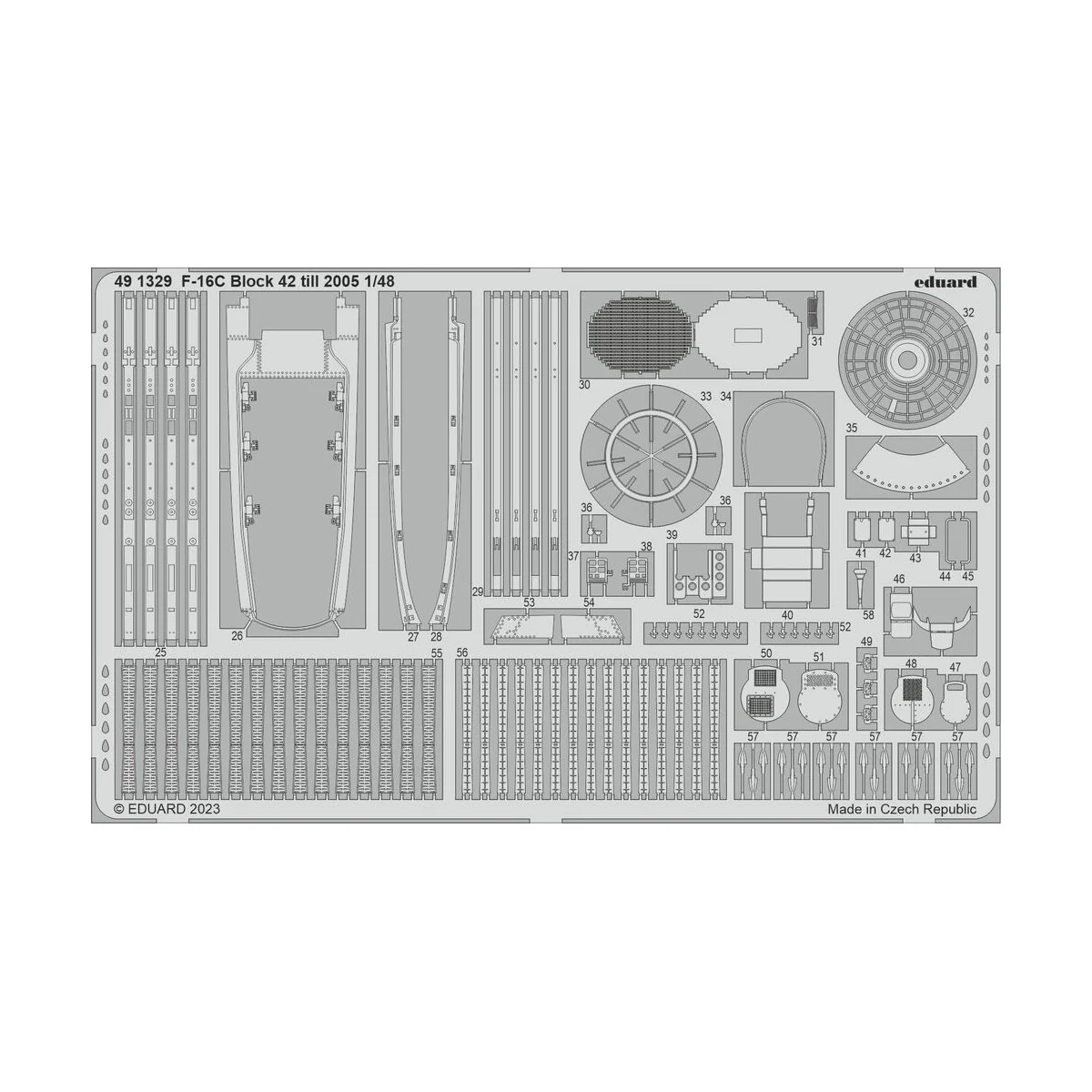 F-16C Block 42 till 2005 1/48 for KINETIC - Eduard Accessories 491329