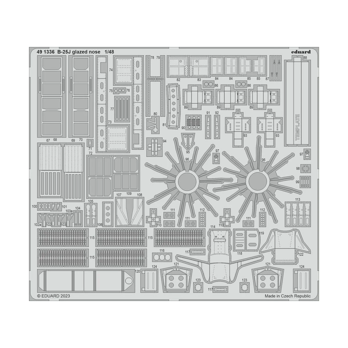 B-25J glazed nose 1/48 HKM - Eduard Accessories 491336
