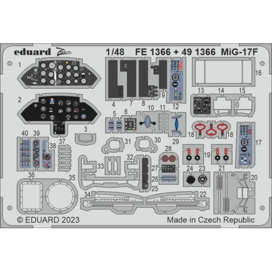 MiG-17F 1/48 AMMO, 1/48 - Eduard Accessories 491366