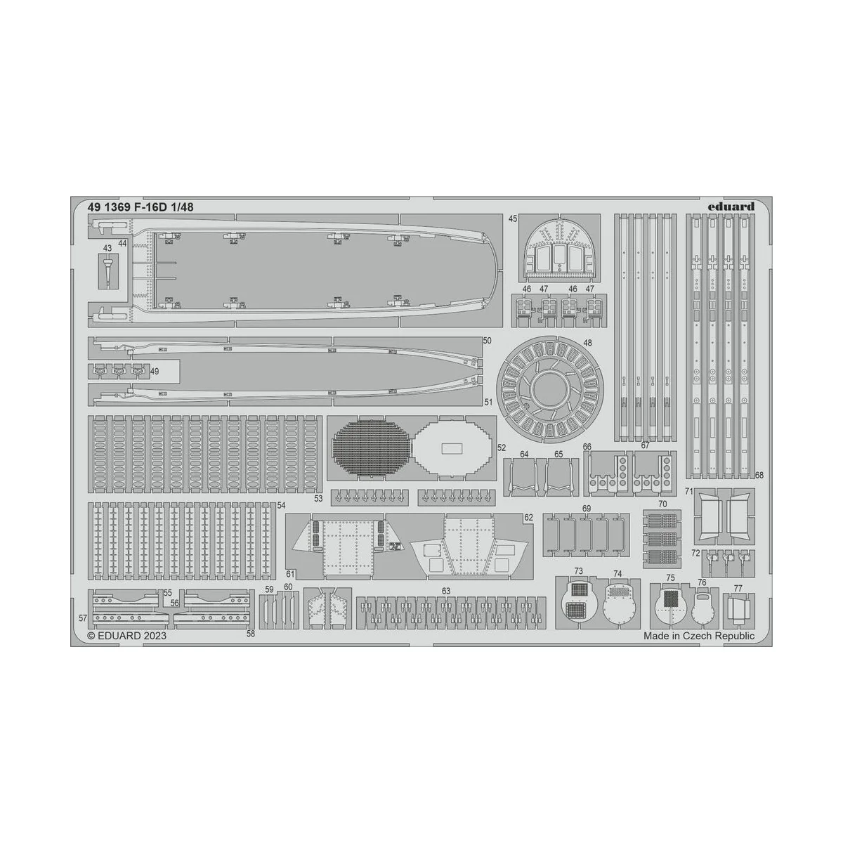 F-16D Block 30 1/48 KINETIC, 1/48 - Eduard Accessories 491369