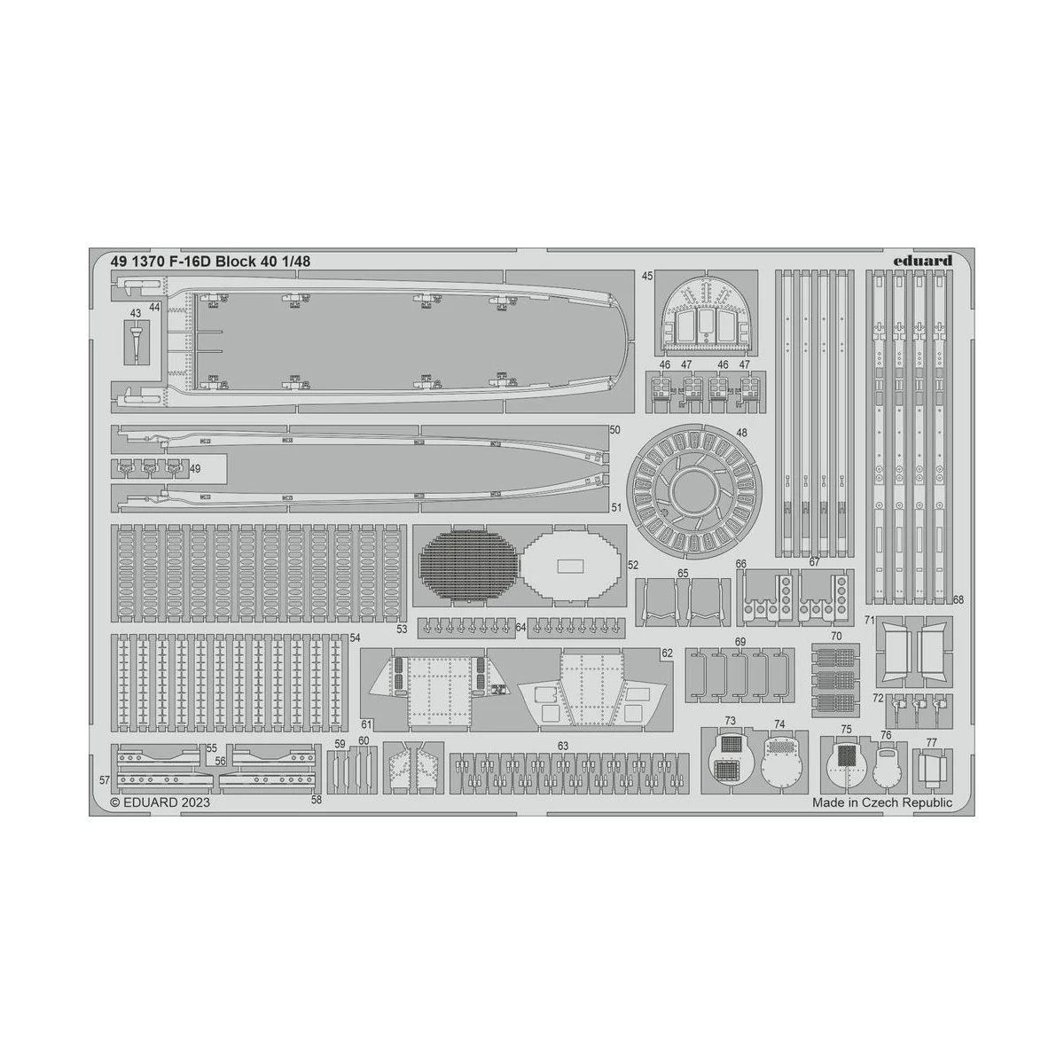 F-16D Block 40 1/48 KINETIC - Eduard Accessories 491370