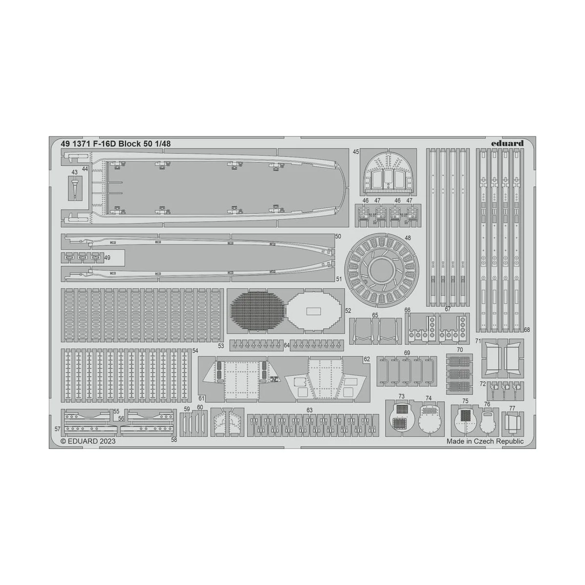 F-16D Block 50 1/48 KINETIC - Eduard Accessories 491371