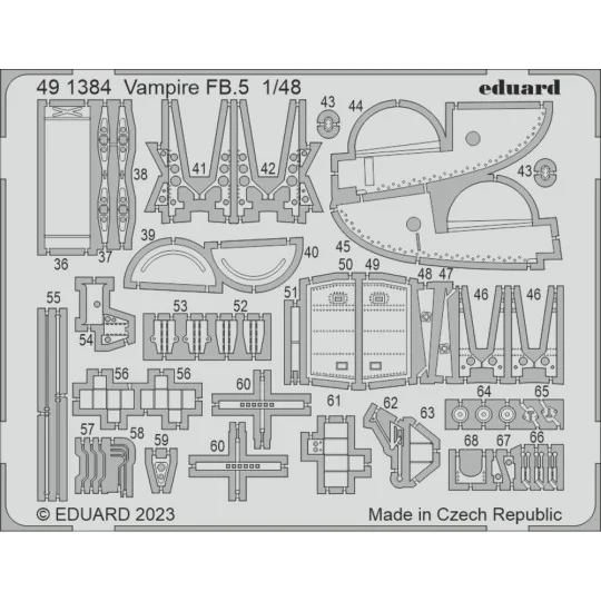 Vampire FB.5 1/48 AIRFIX, 1/48 - Eduard Accessories 491384 Vampire FB.5 1/48 AIRFIX, 1/48 - Eduard Accessories 491384