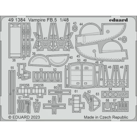 Vampire FB.5 1/48 AIRFIX, 1/48 - Eduard Accessories 491384
