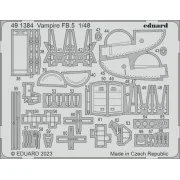 Vampire FB.5 1/48 AIRFIX, 1/48 - Eduard Accessories 491384 Vampire FB.5 1/48 AIRFIX, 1/48 - Eduard Accessories 491384
