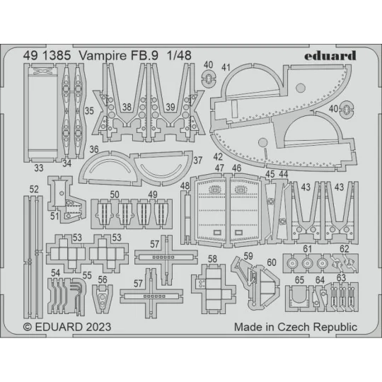 Vampire FB.9 1/48 AIRFIX - Eduard Accessories 491385