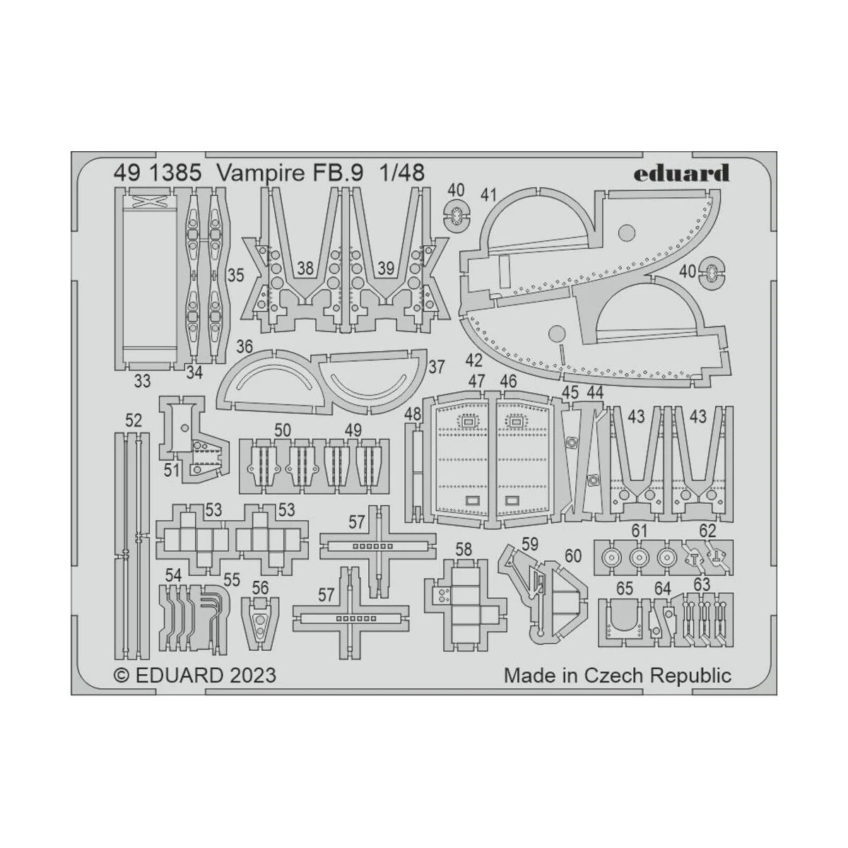 Vampire FB.9 1/48 AIRFIX, 1/48 - Eduard Accessories 491385