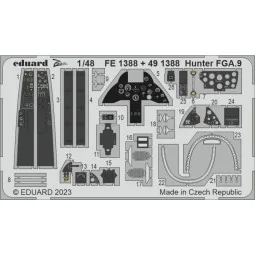 Hunter FGA.9 1/48 AIRFIX, 1/48 - Eduard Accessories 491388