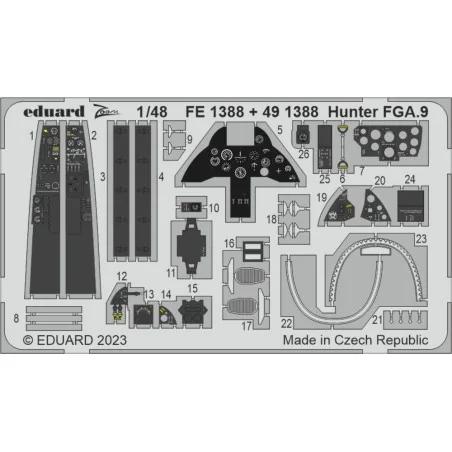 Hunter FGA.9 1/48 AIRFIX, 1/48 - Eduard Accessories 491388
