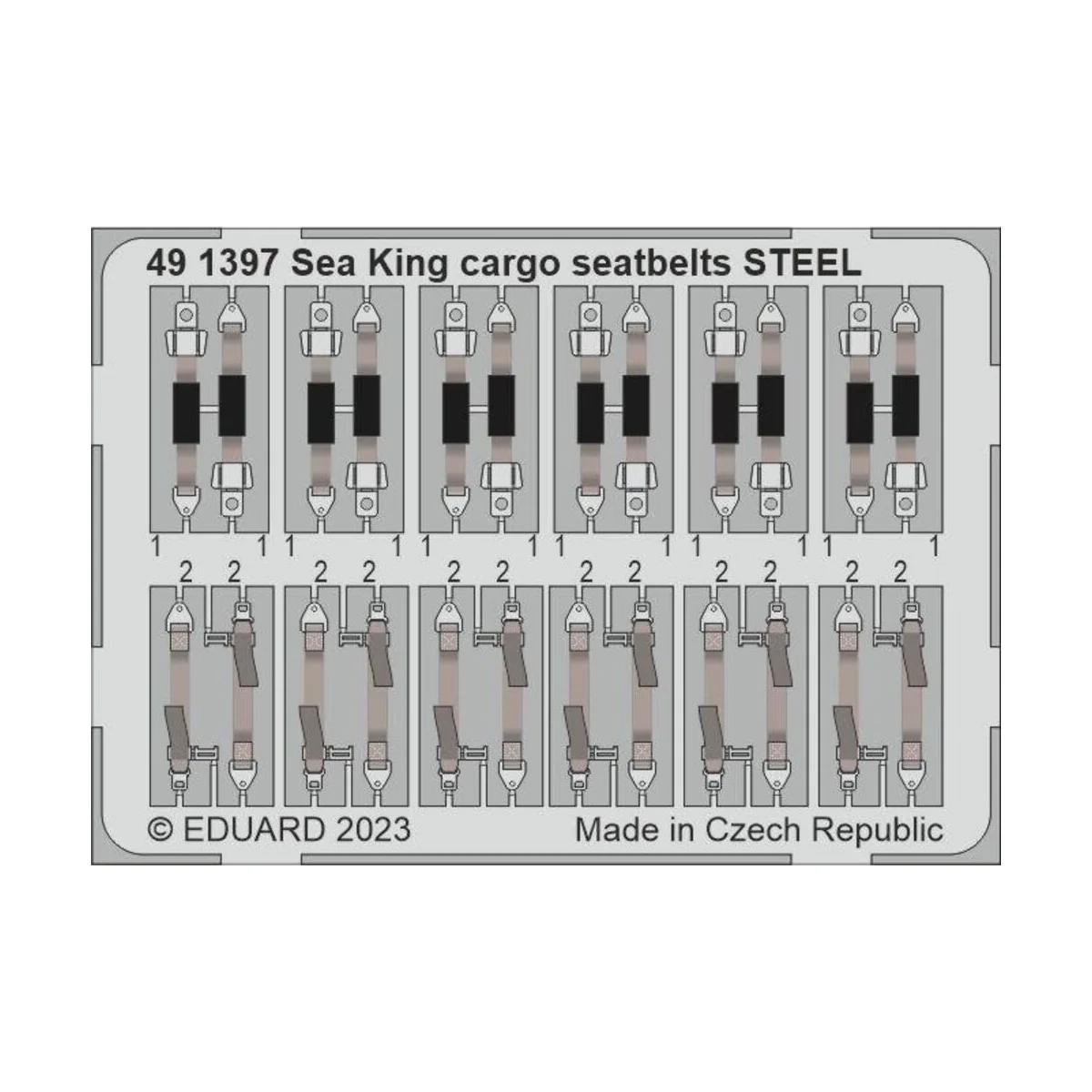 Sea King HU.5 cargo seatbelts STEEL 1/48 AIRFIX, 1/48 - Eduard Acce...