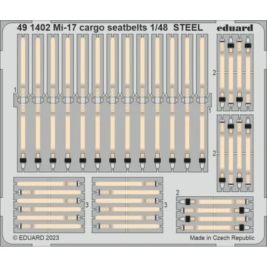 Mi-17 cargo seatbelts STEEL, 1/48 - Eduard Accessories 491402