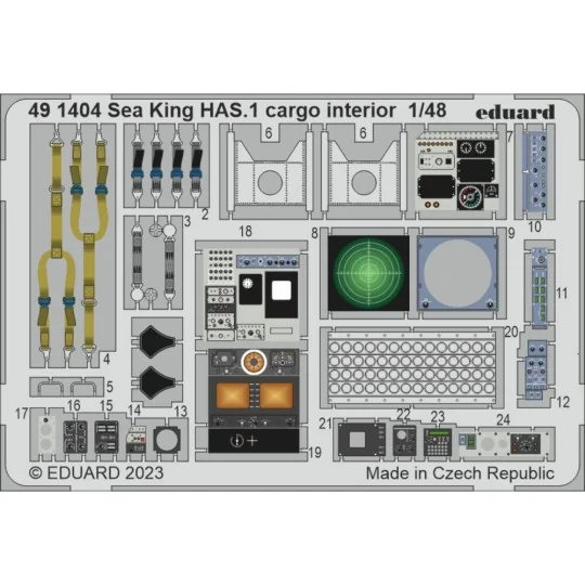 Sea King HAS.1 cargo interior 1/48 - Eduard Accessories 491404