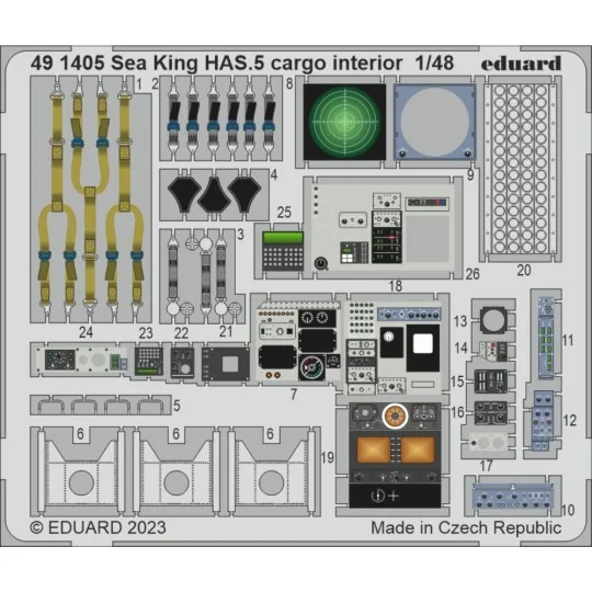 Sea King HAS.5 cargo interior, 1/48 - Eduard Accessories 491405 Sea King HAS.5 cargo interior, 1/48 - Eduard Accessories 491405