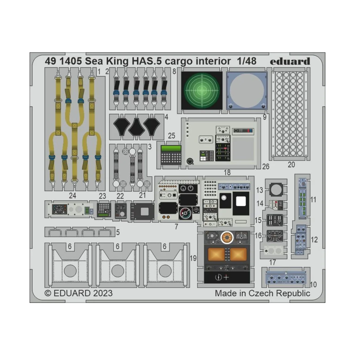 Sea King HAS.5 cargo interior 1/48 - Eduard Accessories 491405