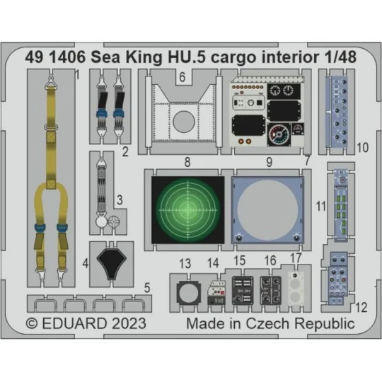 Sea King HU.5 cargo interior 1/48 - Eduard Accessories 491406
