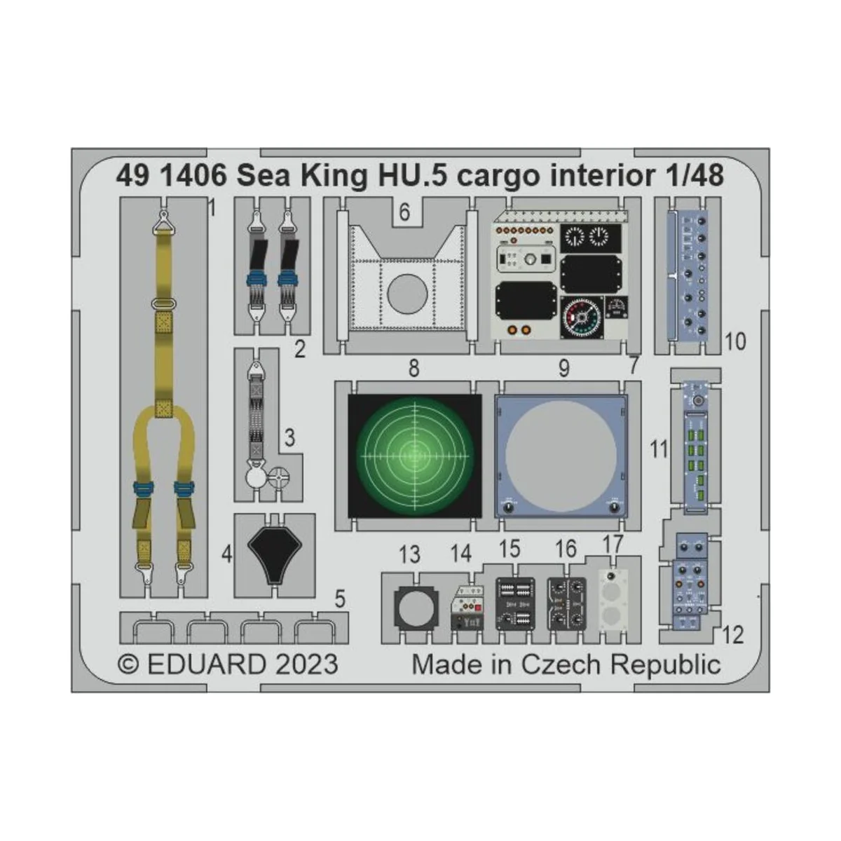 Sea King HU.5 cargo interior, 1/48 - Eduard Accessories 491406