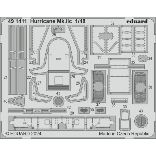 Hurricane Mk.IIc, 1/48 - Eduard Accessories 491411