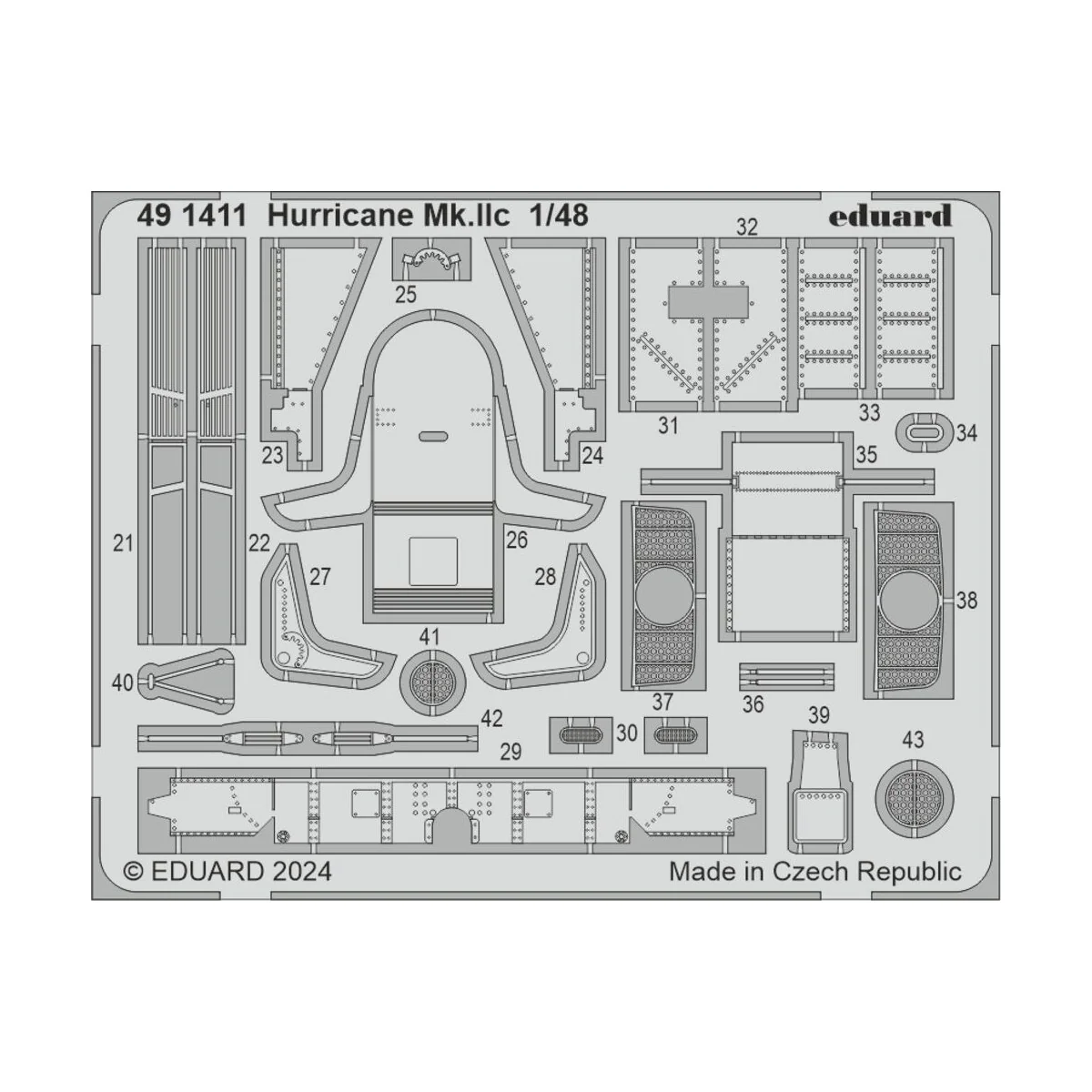 Hurricane Mk.IIc, 1/48 - Eduard Accessories 491411