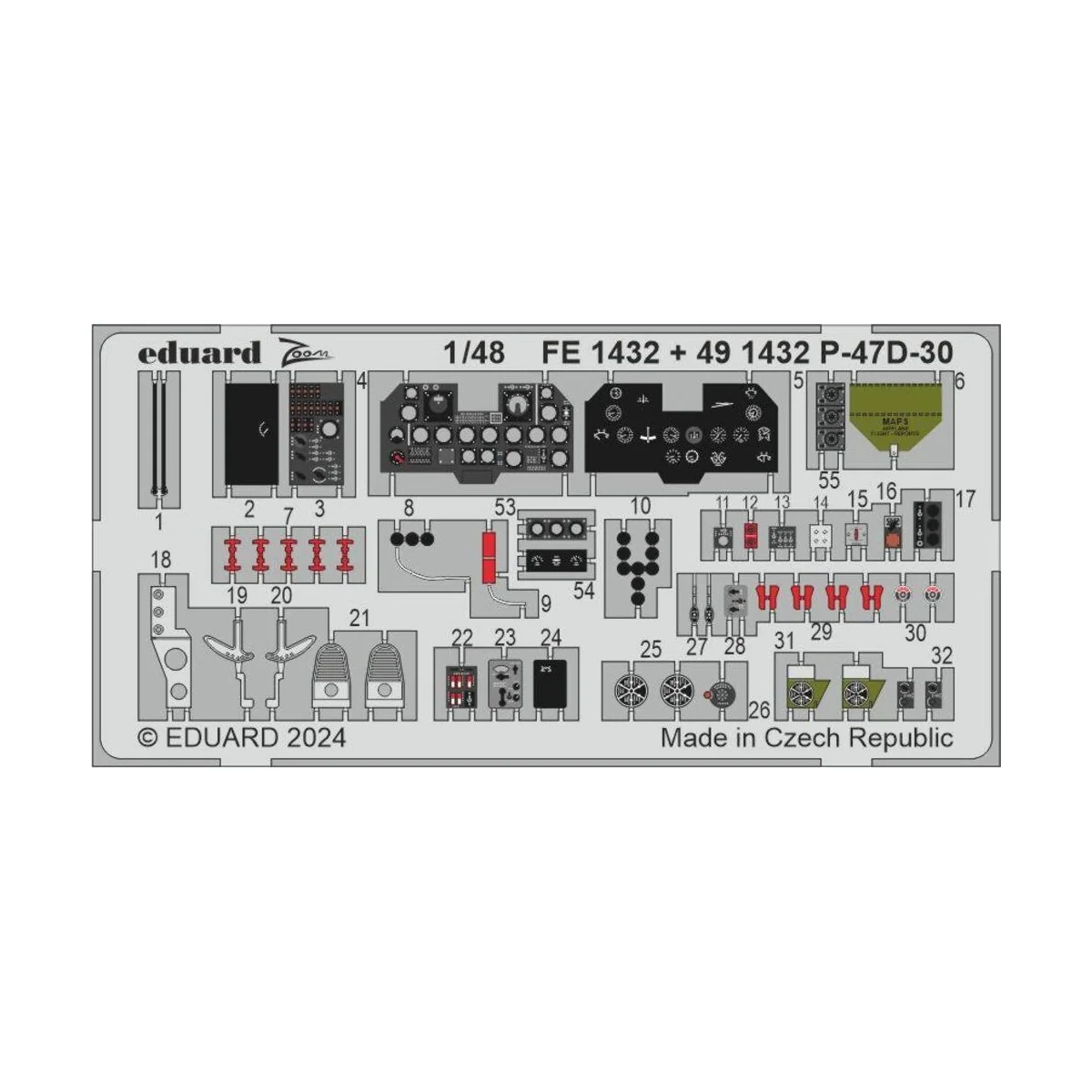 P-47D-30 1/48 MINIART, 1/48 - Eduard Accessories 491432
