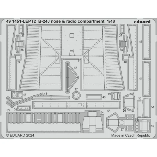 B-24J nose & radio compartment - Eduard Accessories 491451