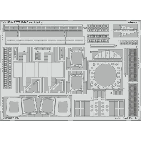 B-26B rear interior, 1/48 - Eduard Accessories 491455