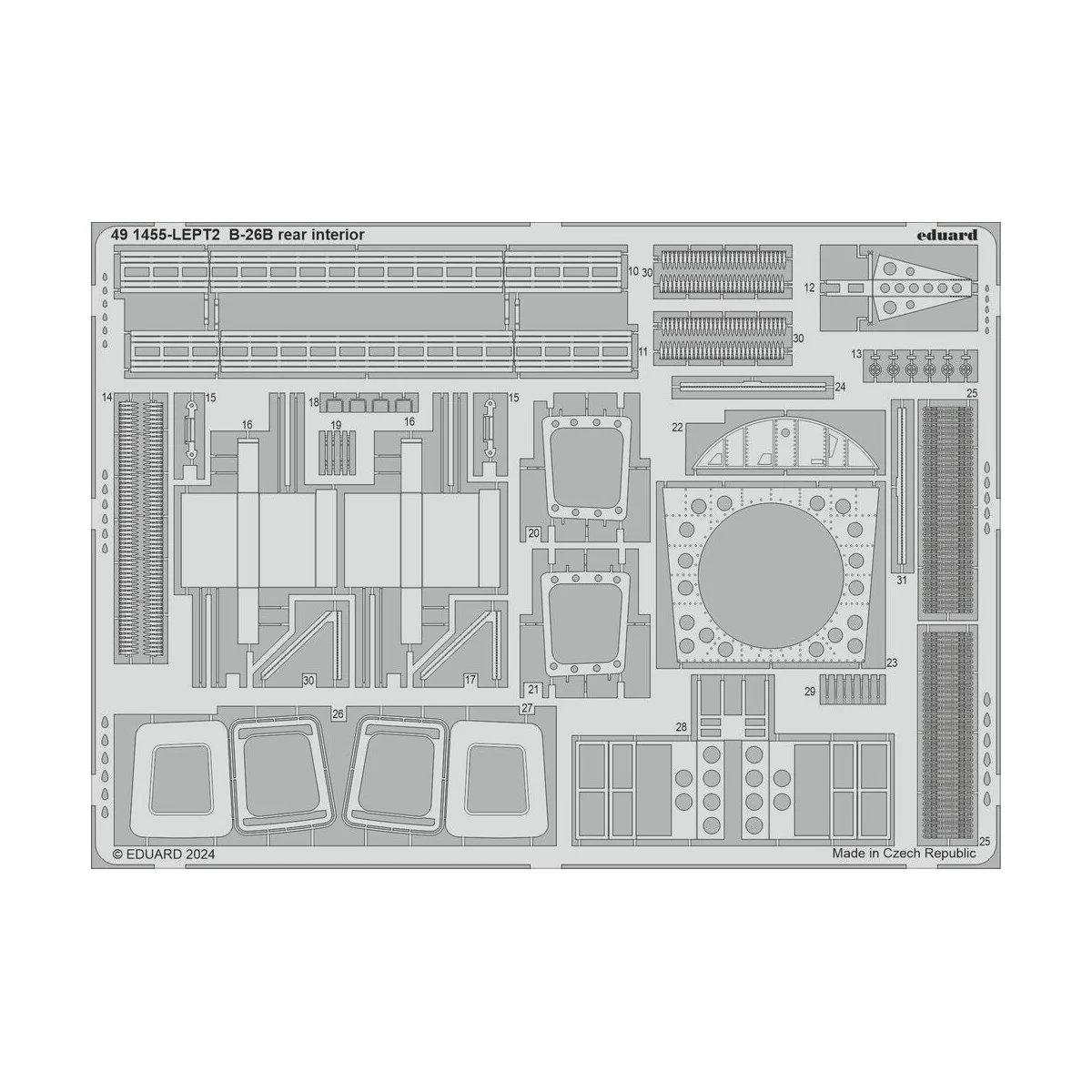 B-26B rear interior, 1/48 - Eduard Accessories 491455