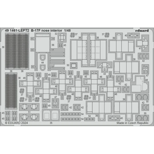 B-17F nose interior, 1/48 - Eduard Accessories 491461