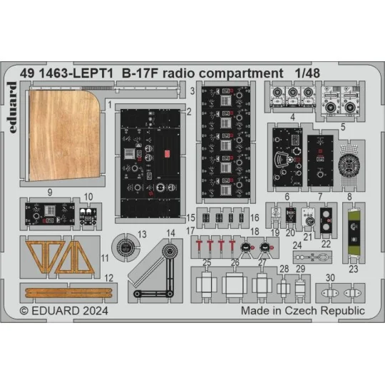 B-17F radio compartment, 1/48 - Eduard Accessories 491463