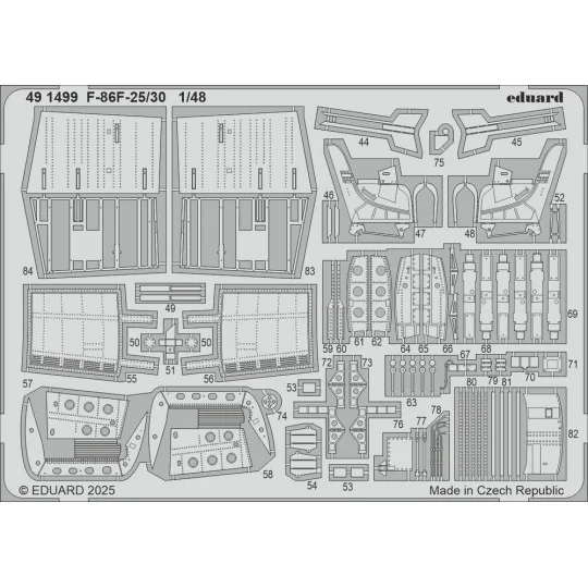 F-86F-25/30 AIRFIX, 1/48 - Eduard Accessories 491499