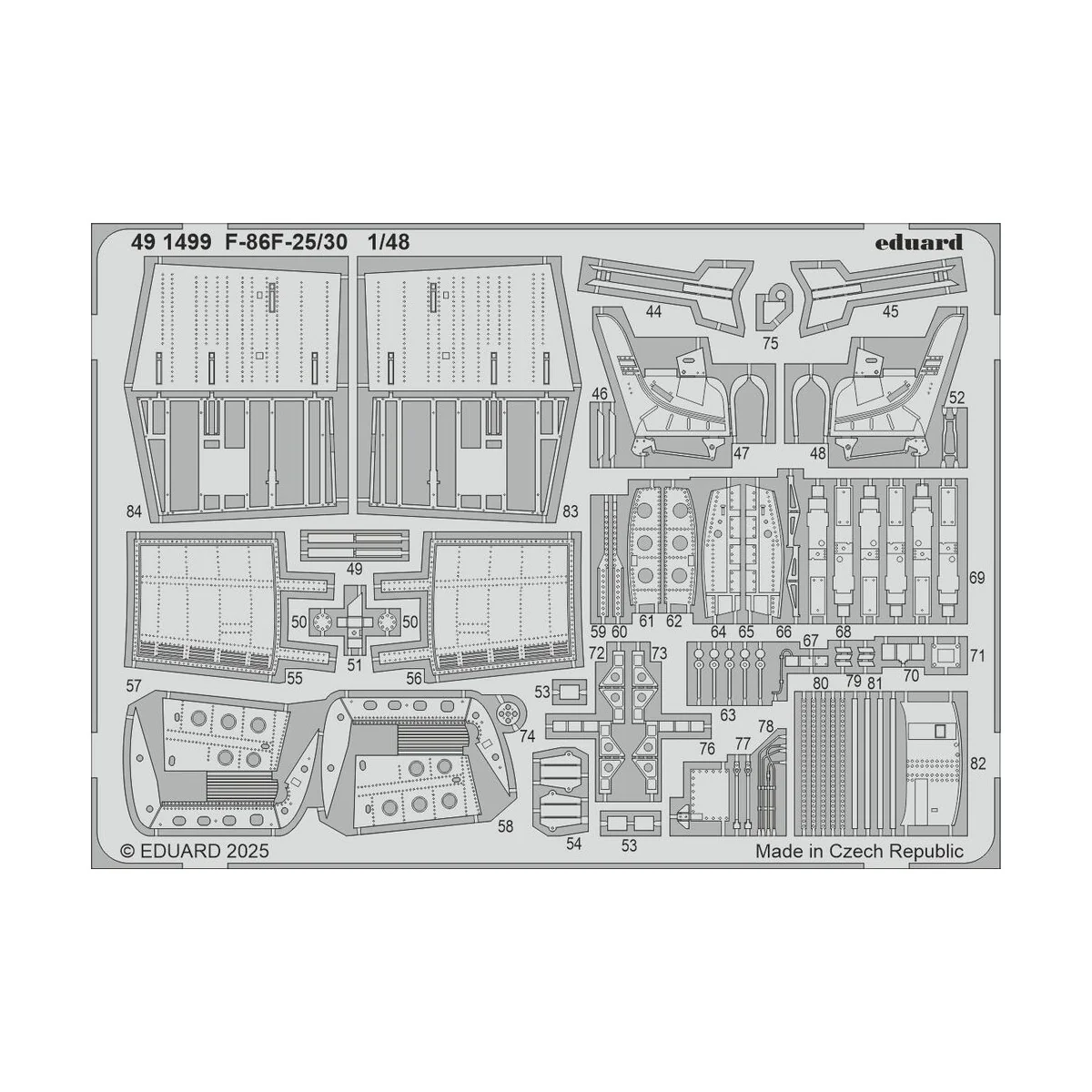 F-86F-25/30 AIRFIX, 1/48 - Eduard Accessories 491499