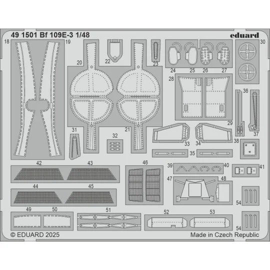 Bf 109E-3 HOBBY BOSS, 1/48 - Eduard Accessories 491501