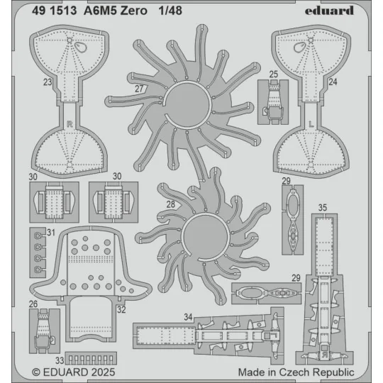 A6M5 Zero FINE MOLDS, 1/48 - Eduard Accessories 491513