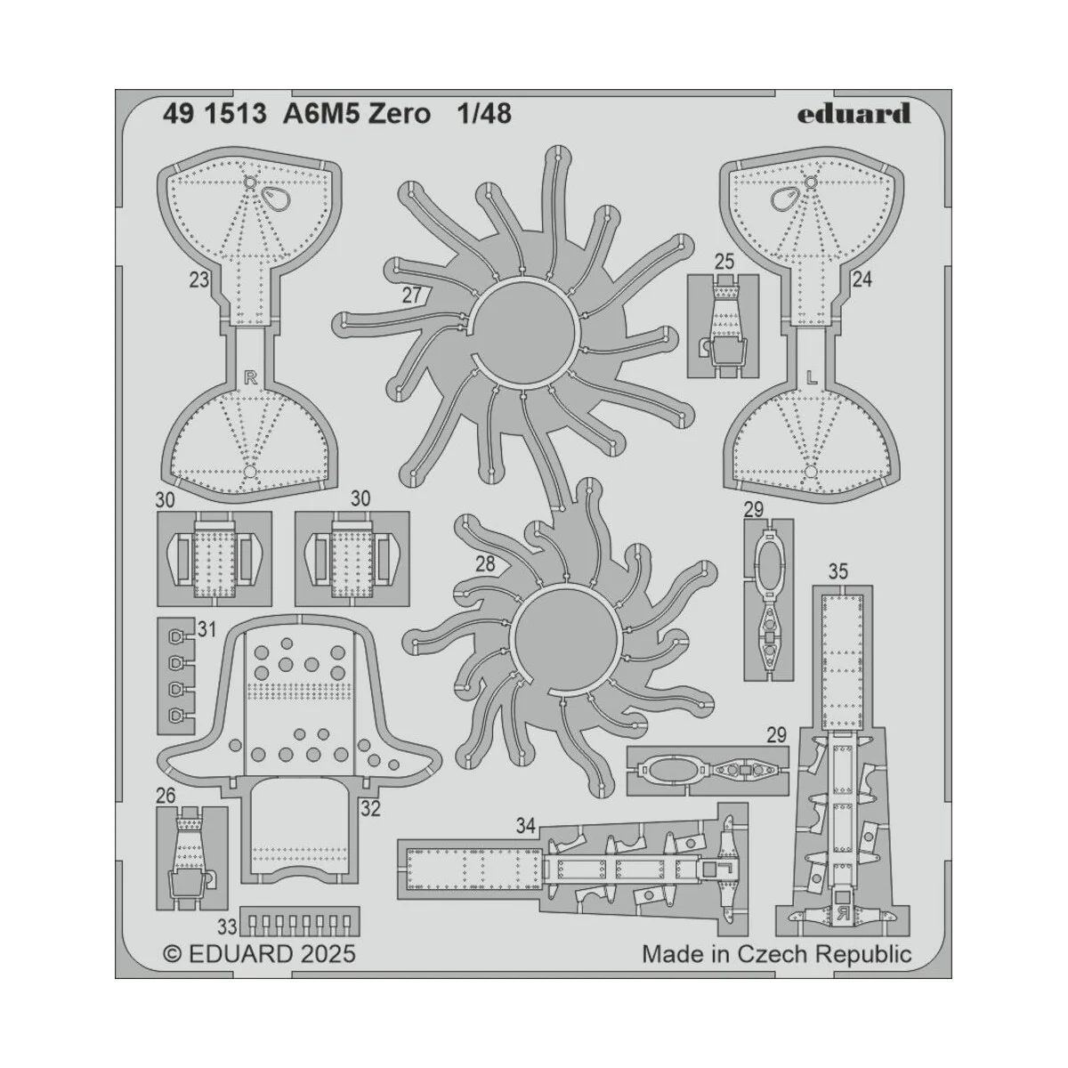 A6M5 Zero FINE MOLDS, 1/48 - Eduard Accessories 491513