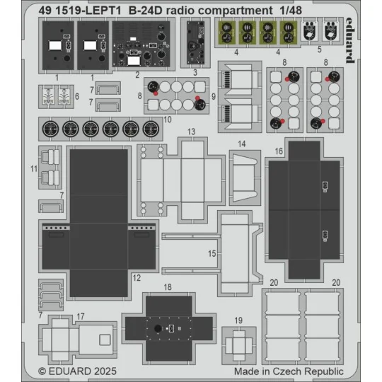 B-24D radio compartment HOBBY BOSS, 1/48 - Eduard Accessories 491519
