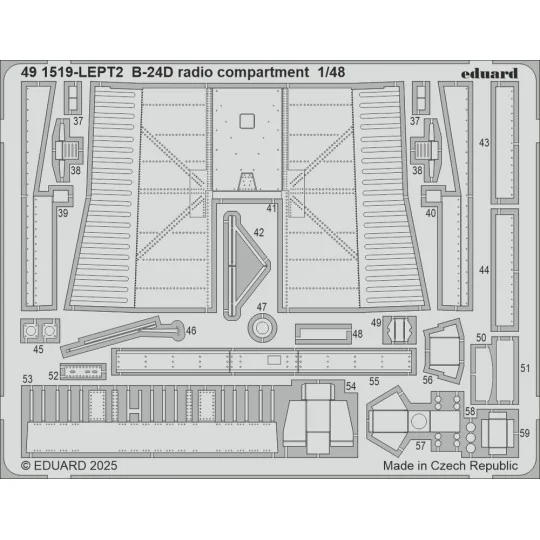B-24D radio compartment HOBBY BOSS, 1/48 - Eduard Accessories 491519
